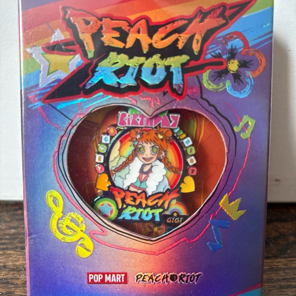NIB Peach Riot Pop Mart Collectible Badge